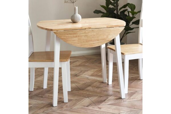 DF-JB-LIN104-featured-5 Linwood Round Dropleaf Table - Sage Green/Natural