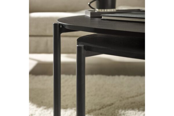 DF-JB-LOR101-featured-4 Lorette Teardrop Nesting Coffee Table - Black Ash