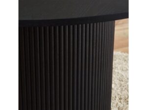 Louis Black Fluted Round Dining Table