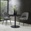 Luca Black Marble Round Dining Table - 80cm