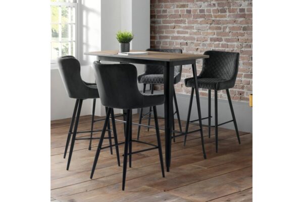 Luxe Velvet Bar Stool - Blue Velvet