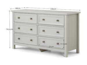 Maine 6 Drawer Wide Chest
