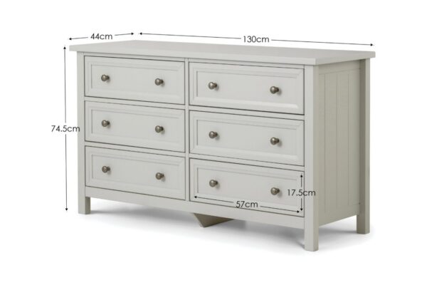 Maine 6 Drawer Wide Chest