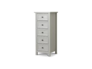 DF-JB-MAI154-featured-2 Maine 5 Drawer Tall Chest - Dove Grey - Anthracite