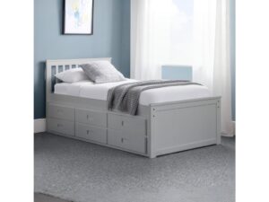 Maisie Bed With Underbed And Drawers - Light Grey