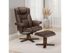 DF-JB-MAL003-featured-2 Malmo Swivel Recliner & Stool - Black Faux Leather