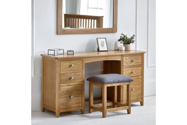 DF-JB-MAL258-featured-1 Mallory Twin Pedestal Dressing Table + Stool Set - FSC MIX (INT-COC-002320)