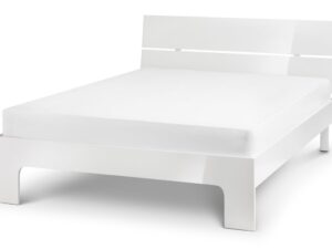 Manhattan High Gloss Bed - White