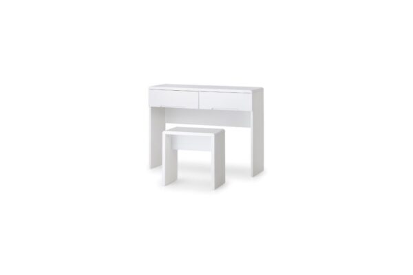 Manhattan Dressing Stool - White High Gloss