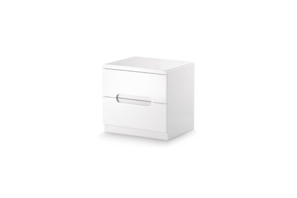 DF-JB-MAN801-featured-1 Manhattan 2 Drawer Bedside - Grey High Gloss