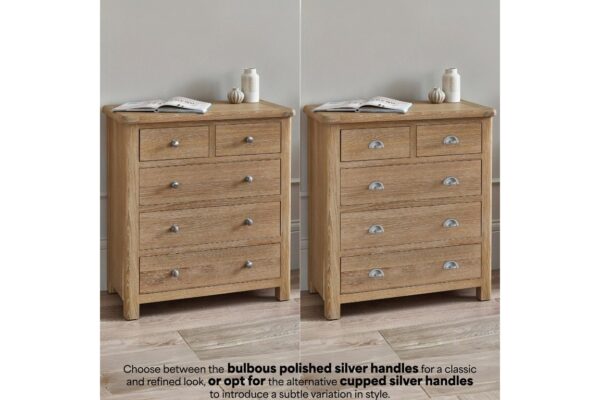Memphis Limed Oak 3 + 2 Drawer Chest