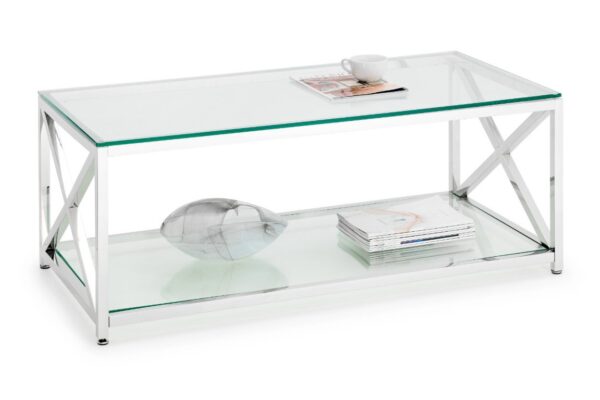 DF-JB-MIA102-featured-2 Miami Coffee Table - Glass & Silver
