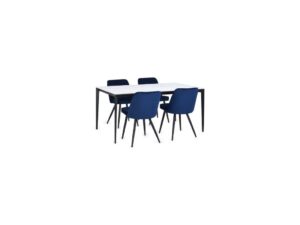 DF-JB-MIA105-featured-5 Miami Rectangular Dining Table - White Marble
