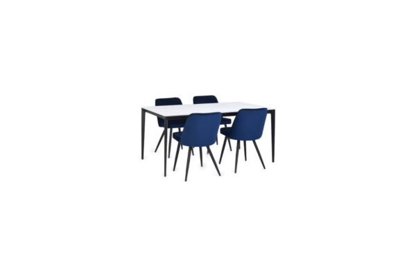 DF-JB-MIA105-featured-5 Miami Rectangular Dining Table - White Marble