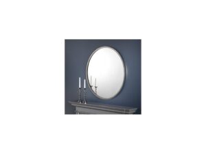 Octave Round Pewter Wall Mirror