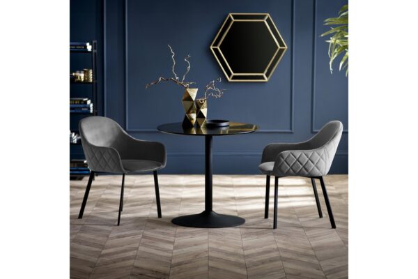 Nero 80cm Round Table - Black