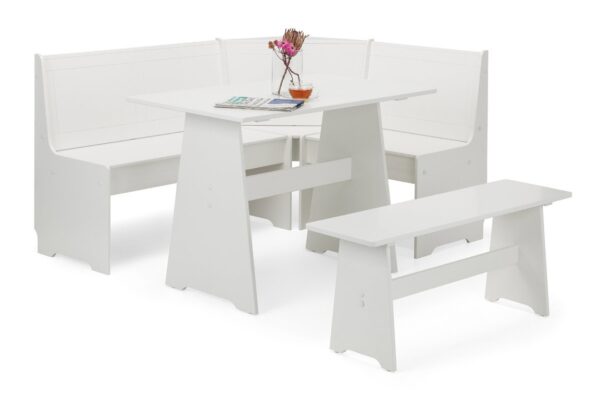 Newport Corner Dining Set - Surf White