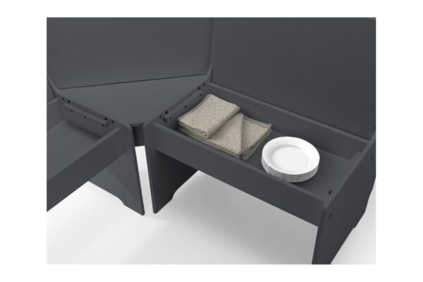 Newport Corner Dining Set - Anthracite