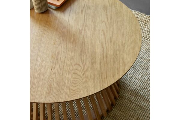 Ollie Round Coffee Table - Cocoa Oak