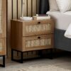 Padstow 2 Drawer Bedside - Oak