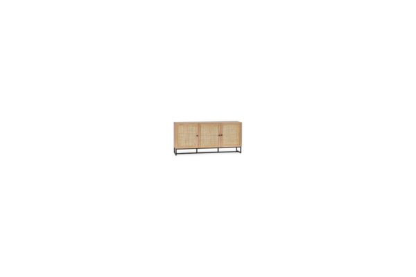 Padstow Sideboard - Rattan/Oak