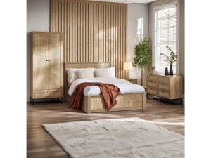 Padstow Wardrobe - Rattan/Black