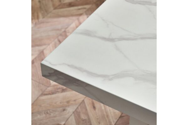 Rome Dining Table - White Marble Effect