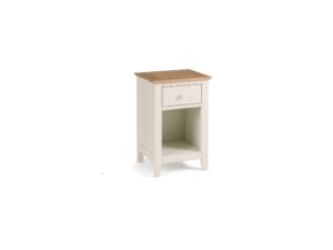 Salerno Shaker Ivory/ Oak 1 Drawer Bedside