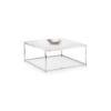Scala Coffee Table - White Marble/Chrome
