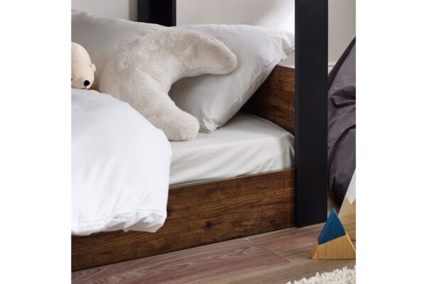 Solomon Bunk Bed -  Rustic And Black
