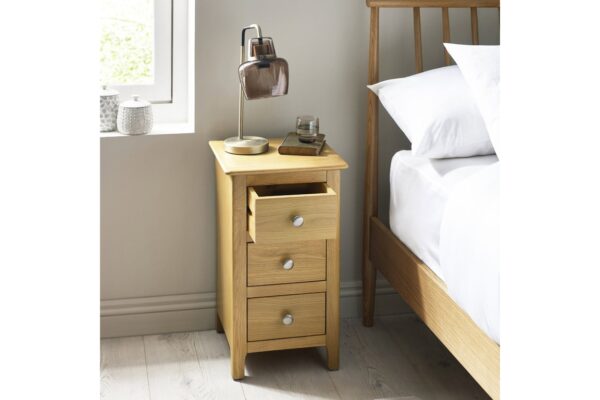 Somerset 3 Drawer Bedside - Truffle/Oak