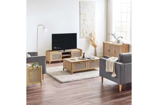 Sydney Desk - Rattan Effect