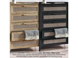 Sydney 5 Drawer Chest - Black Ash