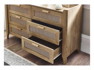 Sydney 6 Drawer Wide Chest - Black Ash