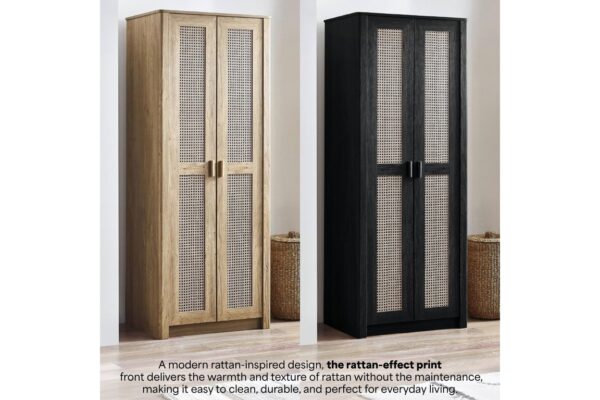 Sydney 2 Door Wardrobe - Black Ash