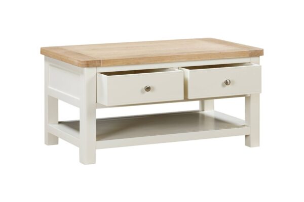 DF-PAP-114-16-OWP-featured-2 Foxington Painted Coffee Table with 2 Drawers