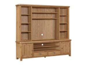 DF-PAP-160-13-featured-1 Kingsbury Oak Media Bookcase Top for TV unit (Top Only)