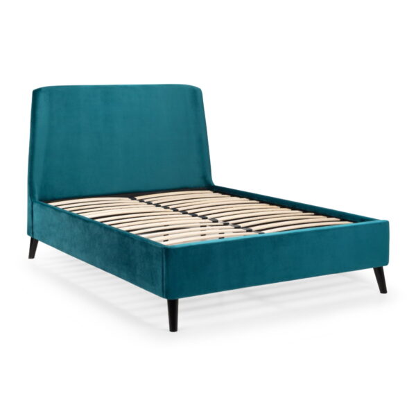 Frida Curved Velvet Bed - 150cm