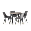Set Of 2 Hadid Dining Chairs - Grey