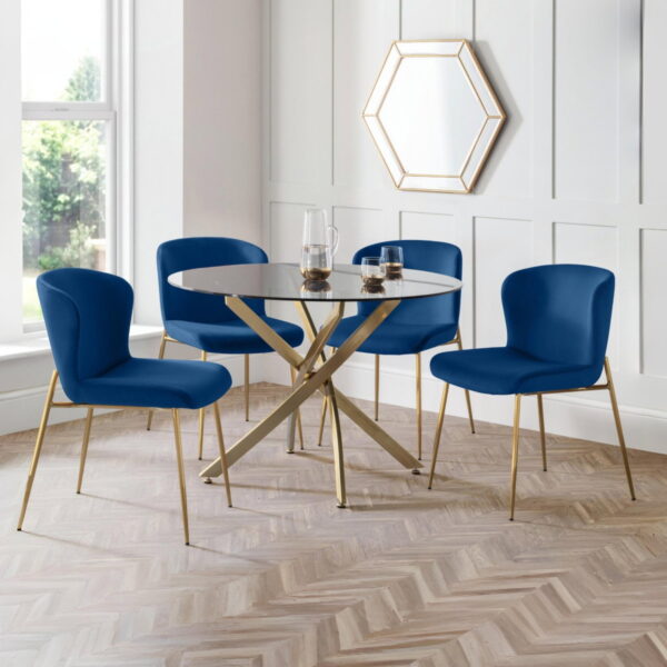 Set Of 2 Harper Dining Chairs - Dusky Pink