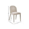 Set of 2 Holly Dining Chairs - Pearl Sand