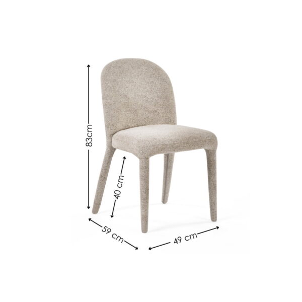 Set of 2 Holly Dining Chairs - Graphite