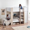 Horizon Bunk Bed - Pale Wood And White