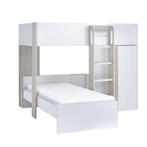 Horizon Bunk Bed - Pale Wood And White
