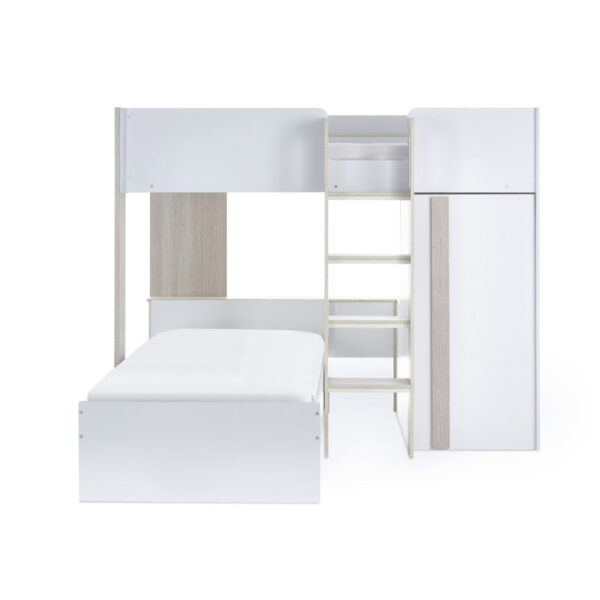 Horizon Bunk Bed - Pale Wood And White
