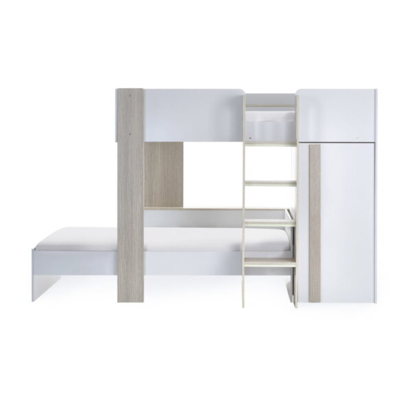 Horizon Bunk Bed - Pale Wood And White