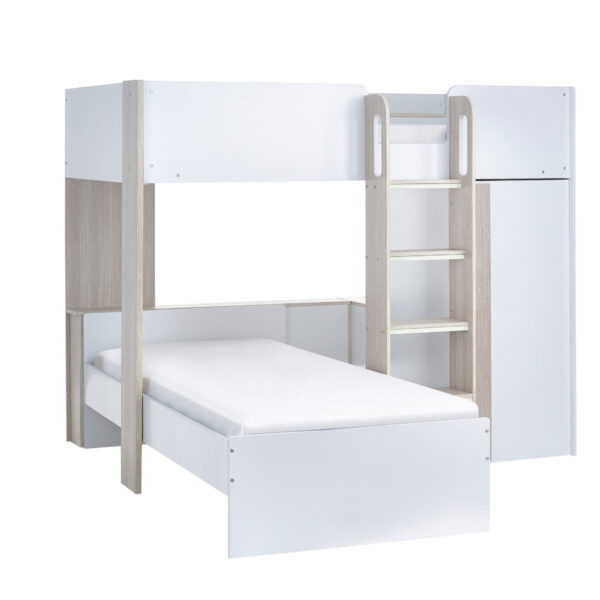 Horizon Bunk Bed - Pale Wood And White