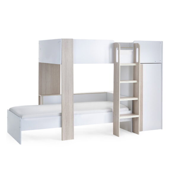 Horizon Bunk Bed - Pale Wood And White