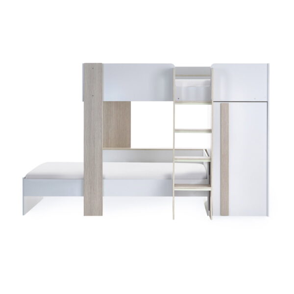 Horizon Bunk Bed - Pale Wood And White