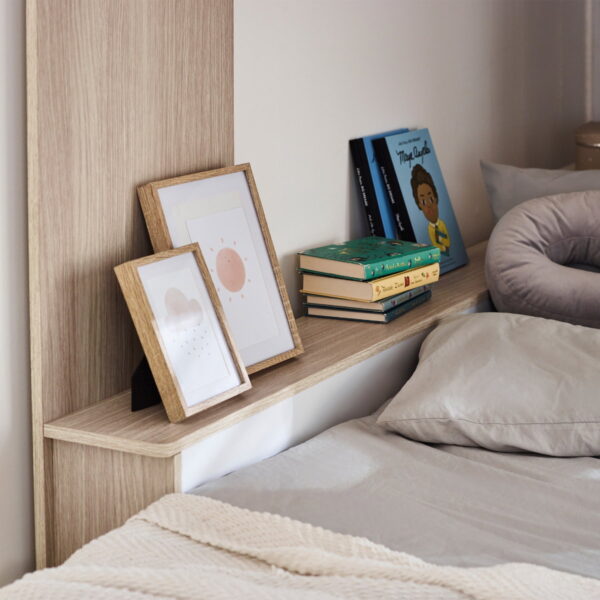 Horizon Bunk Bed - Pale Wood And White